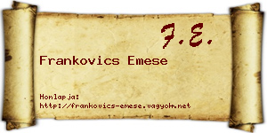 Frankovics Emese névjegykártya