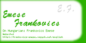 emese frankovics business card